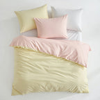 Houssea Housse de Couette Rose Poudré - Confort Luxueux et Douceur