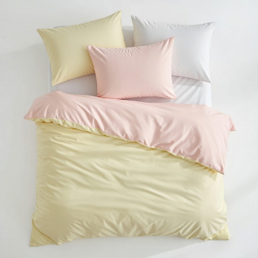 Houssea Housse de Couette Rose Poudré - Confort Luxueux et Douceur