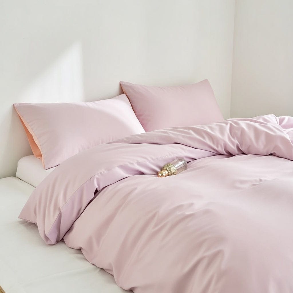 Houssea Housse de Couette Rose Poudré - Douceur et Élégance