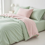 Houssea Housse de Couette Rose Poudré - Douceur et Élégance