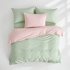Houssea Housse de Couette Rose Poudré - Douceur et Élégance