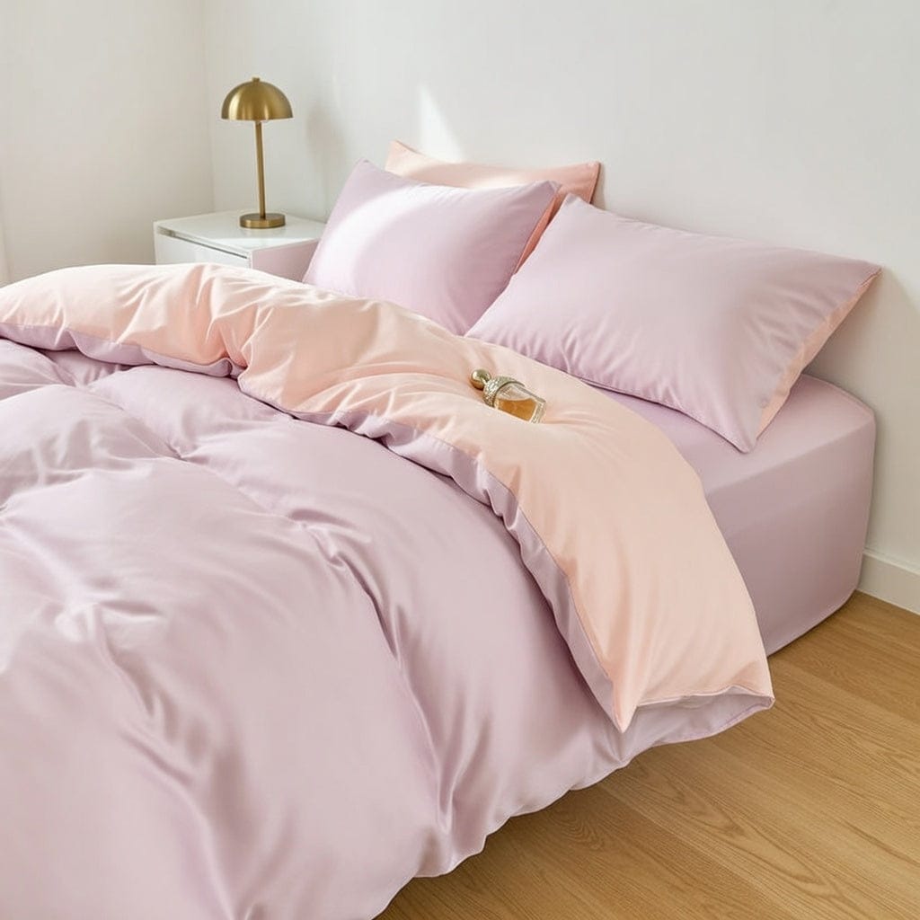 Houssea Housse de Couette Rose Poudré - Douceur et Élégance