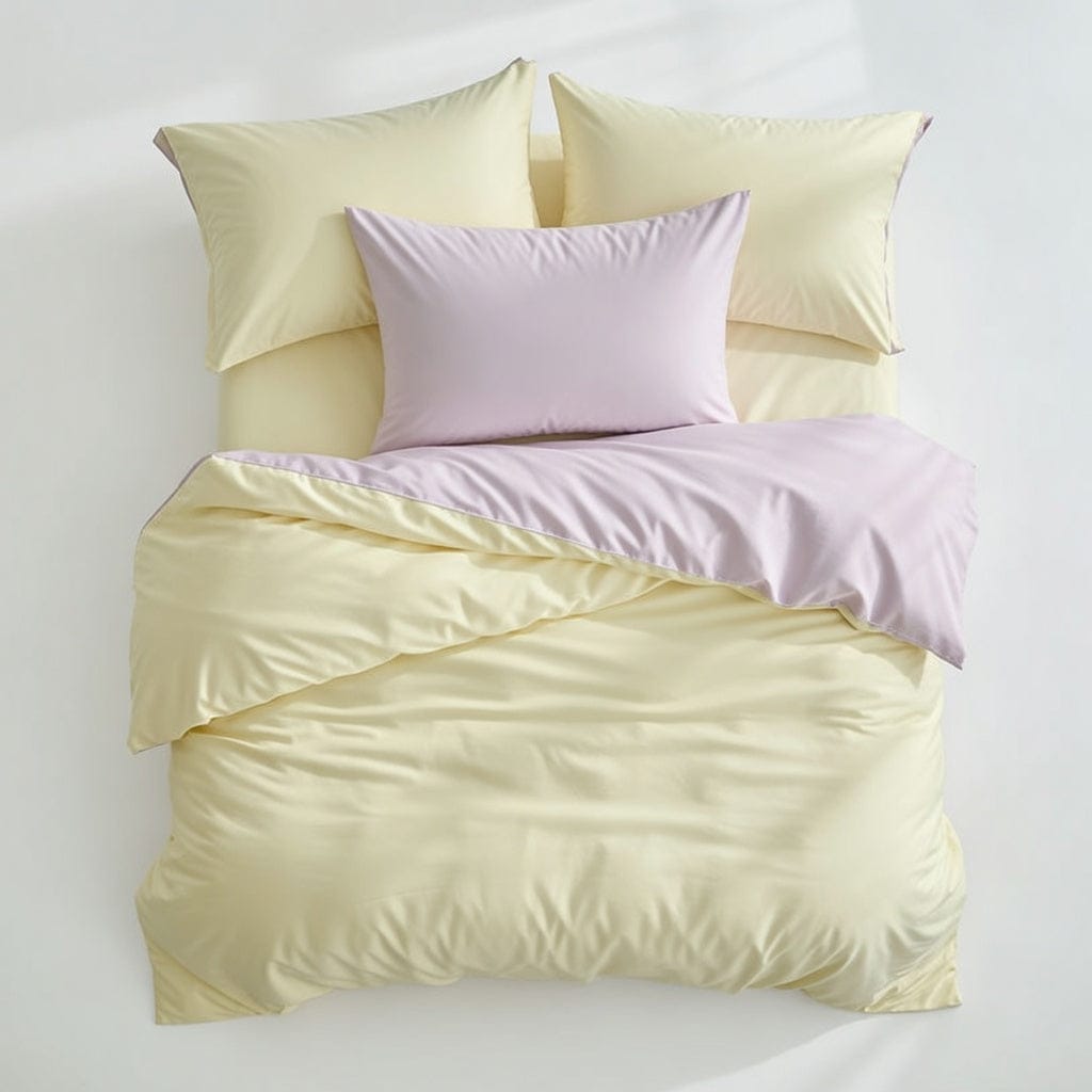 Houssea Housse de Couette Rose Poudré - Élégance et Confort Absolu