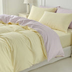 Houssea Housse de Couette Rose Poudré - Élégance et Confort Absolu