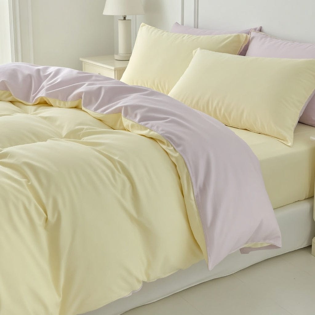Houssea Housse de Couette Rose Poudré - Élégance et Confort Absolu