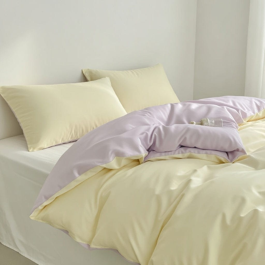 Houssea Housse de Couette Rose Poudré - Élégance et Confort Absolu
