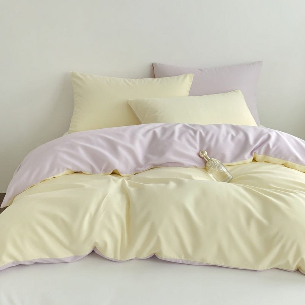 Houssea Housse de Couette Rose Poudré - Élégance et Confort Absolu