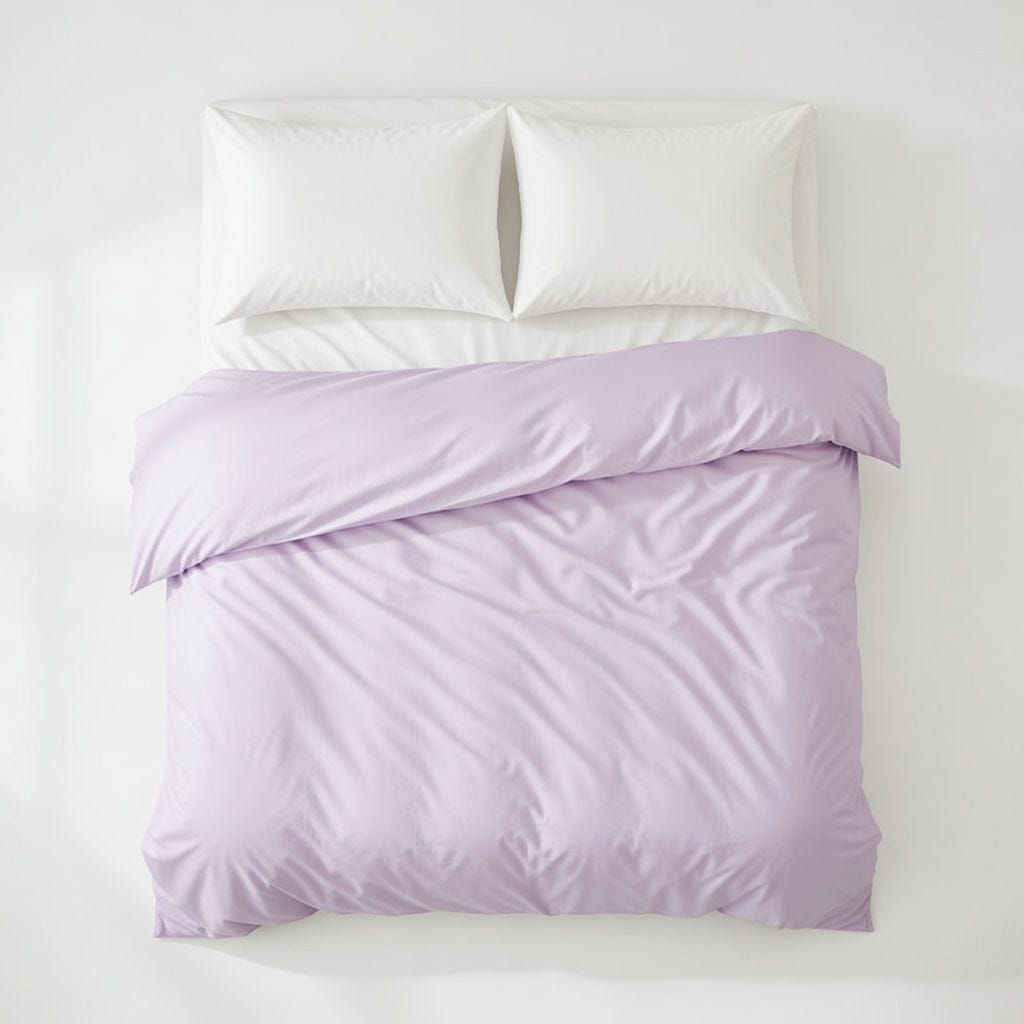 Houssea Housse de Couette Rose Poudré en Coton - Douceur Absolue
