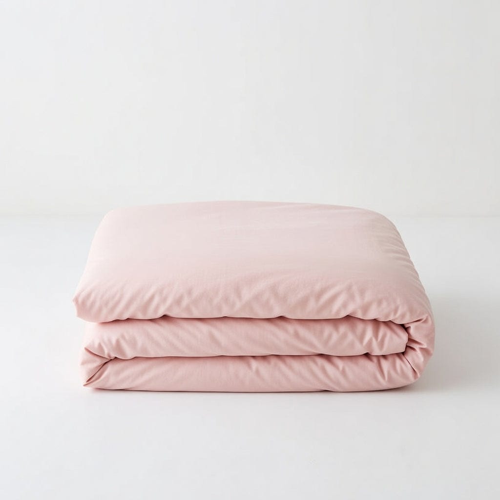 Houssea Housse de Couette Rose Poudré en Coton - Douceur Luxueuse