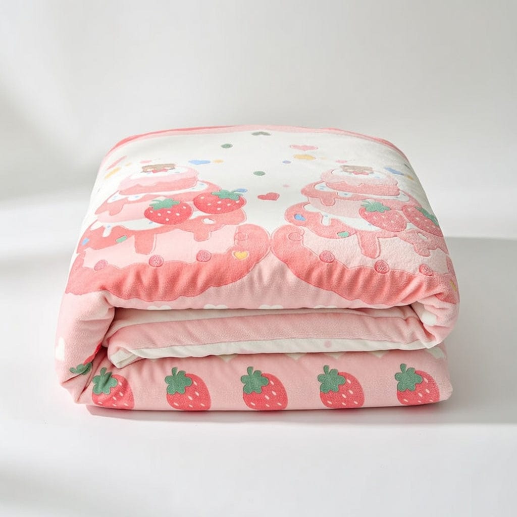 Houssea Housse de Couette Rose Veloutée pour Nuits Douillettes
