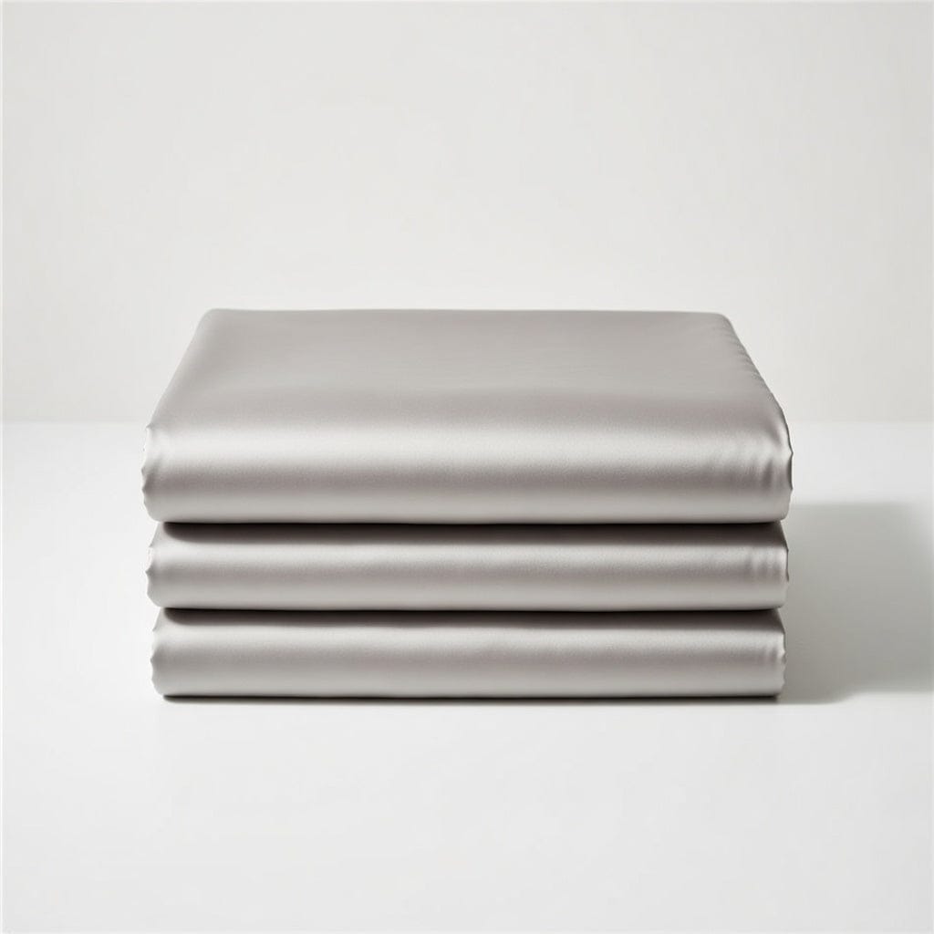 Houssea Housse de Couette Soie Grise - Luxe et Confort