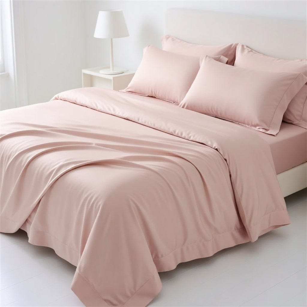 Houssea Housse de Couette Soie Rose - Luxe et Confort
