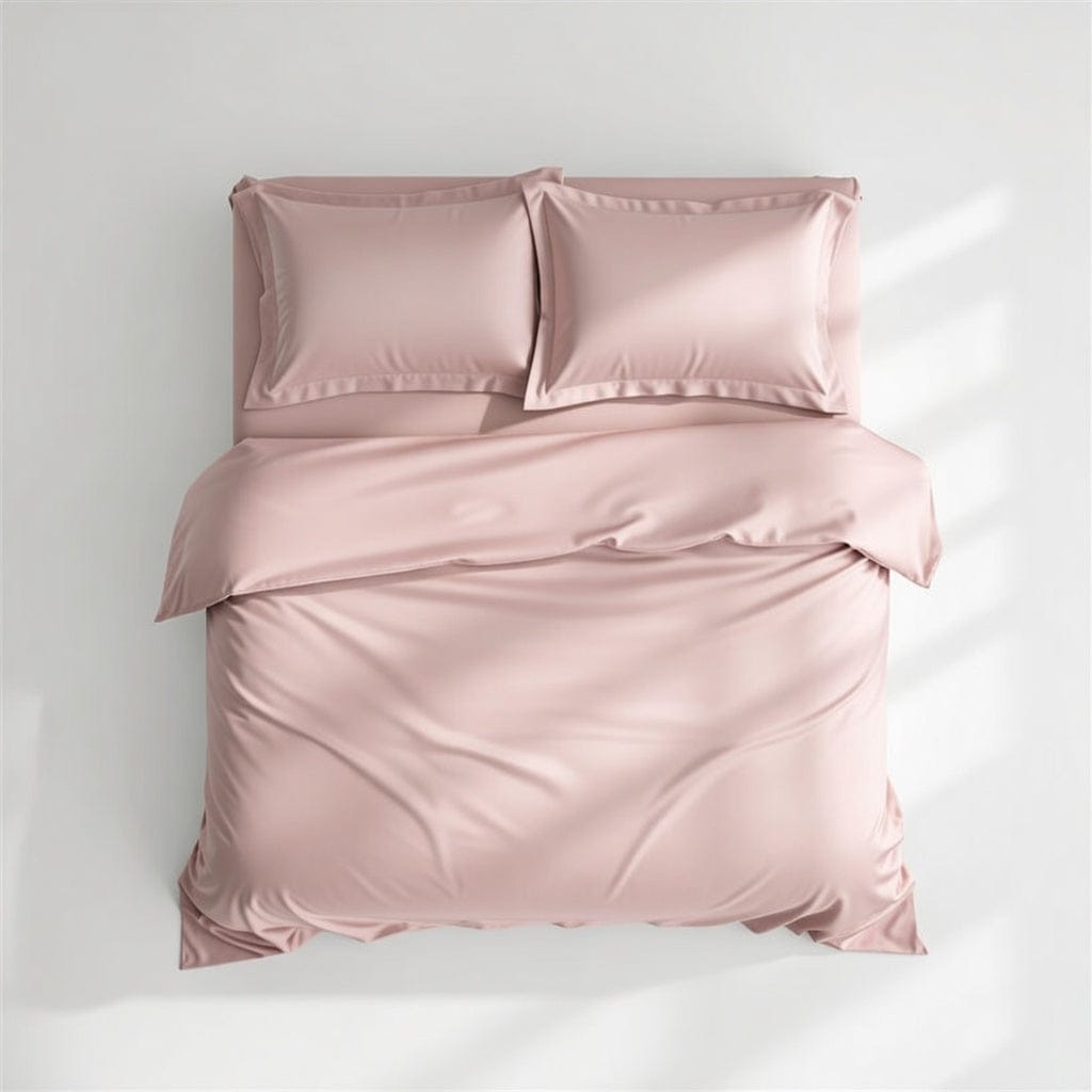 Houssea Housse de Couette Soie Rose - Luxe et Confort