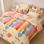 Houssea Housse de Couette Unie Luxueuse pour Nuits Sublimes