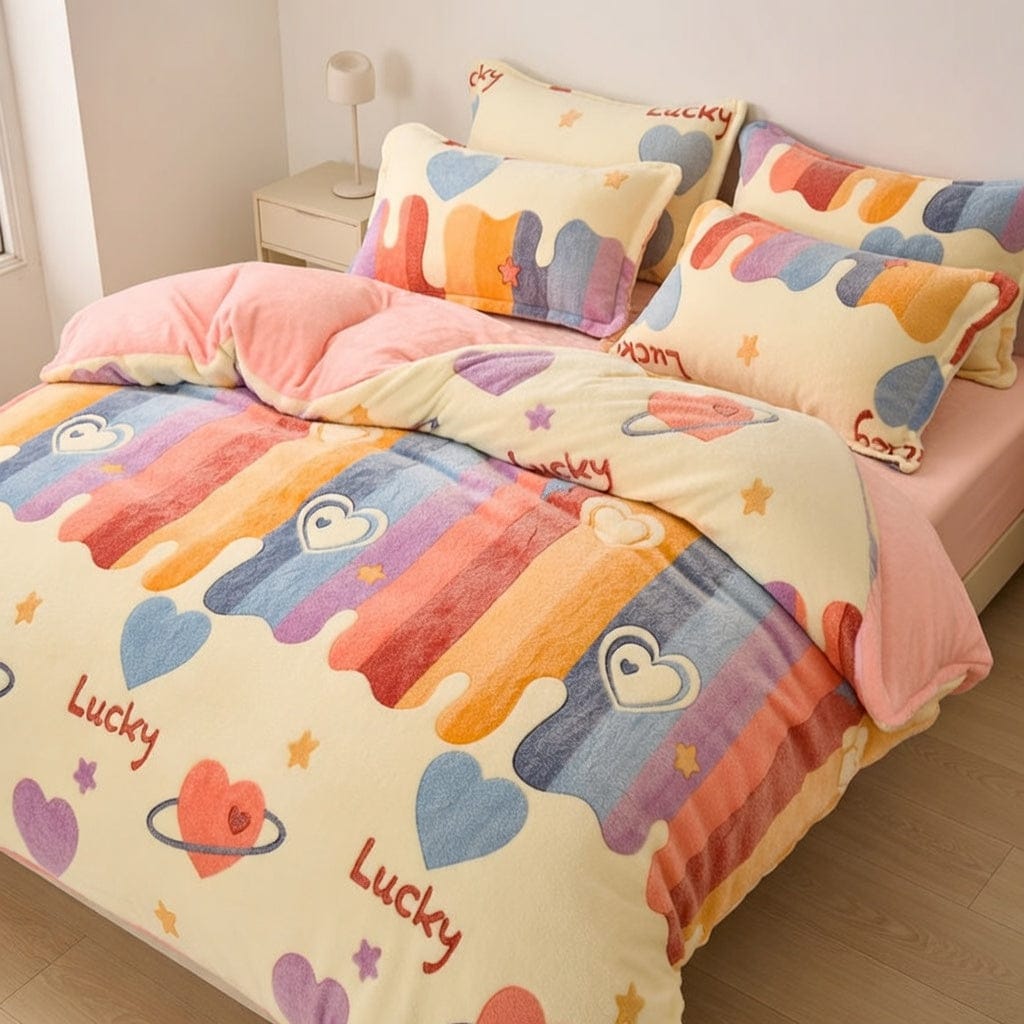 Houssea Housse de Couette Unie Luxueuse pour Nuits Sublimes