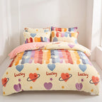 Houssea Housse de Couette Unie Luxueuse pour Nuits Sublimes