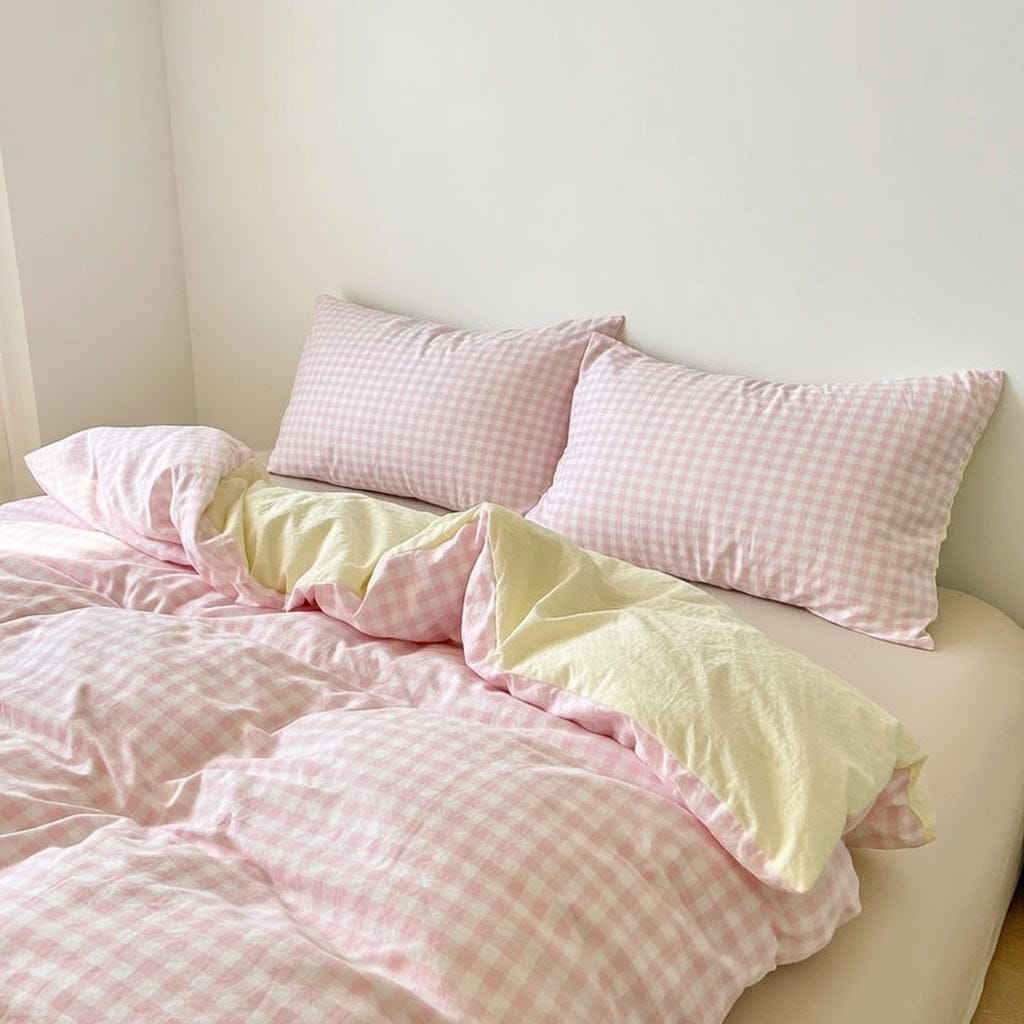 Houssea Housse de Couette Vichy Chic - Confort et Élégance Polyester