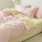 Houssea Housse de Couette Vichy Chic - Confort et Élégance Polyester