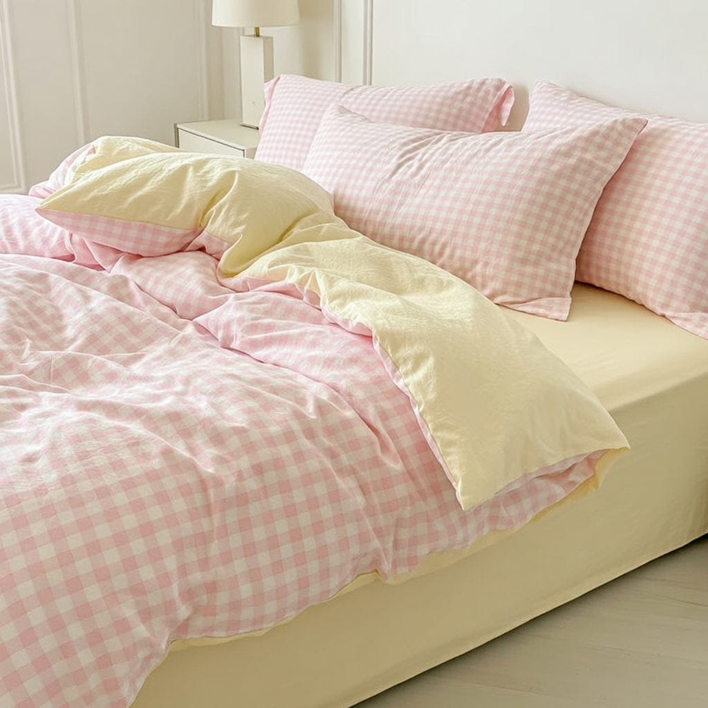 Houssea Housse de Couette Vichy Chic - Confort et Élégance Polyester