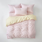 Houssea Housse de Couette Vichy Chic - Confort et Élégance Polyester