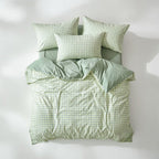 Houssea Housse de Couette Vichy Chic - Confort et Élégance Polyester