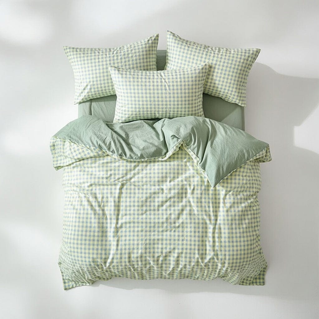 Houssea Housse de Couette Vichy Chic - Confort et Élégance Polyester