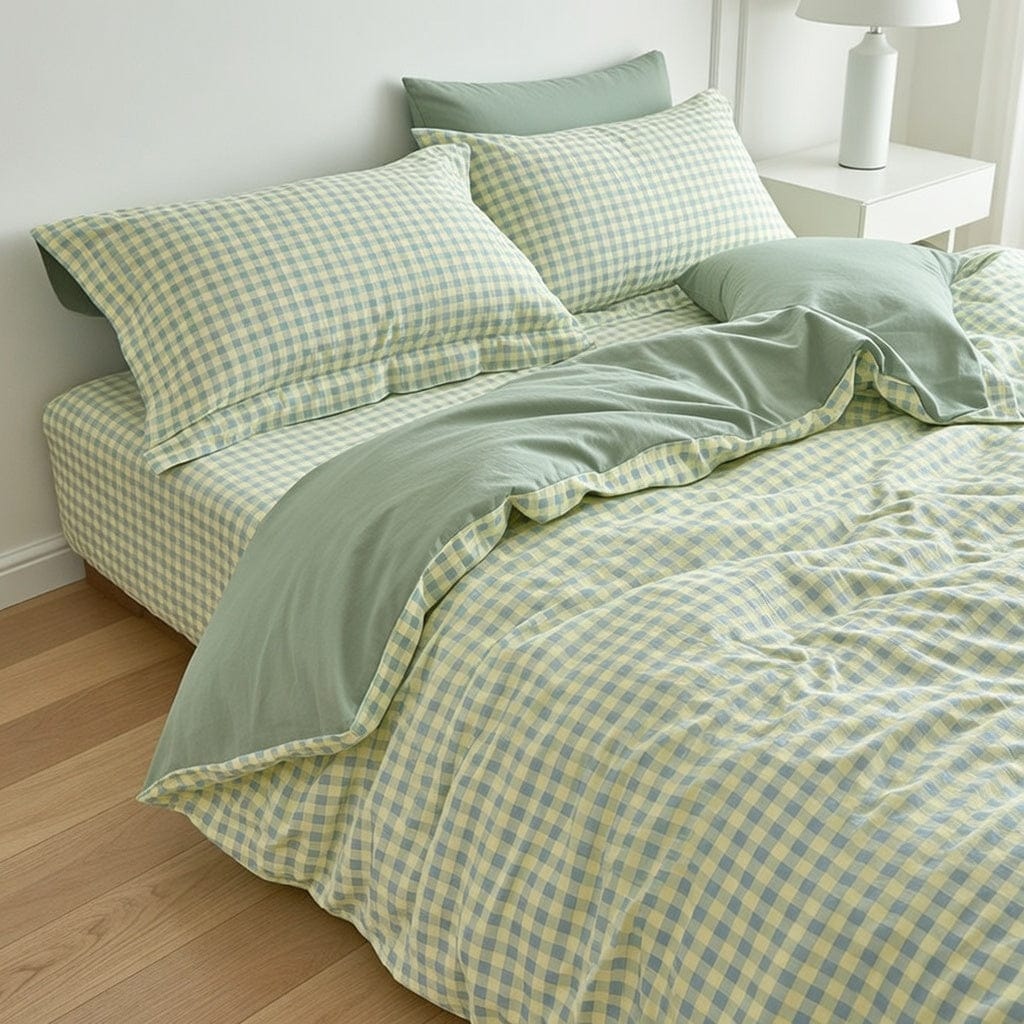 Houssea Housse de Couette Vichy Chic - Confort et Élégance Polyester