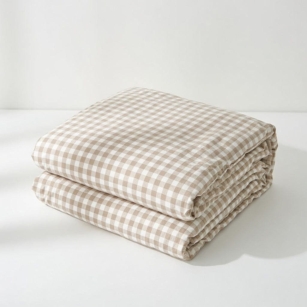 Houssea Housse de Couette Vichy en Polyester - Élégance Intemporelle
