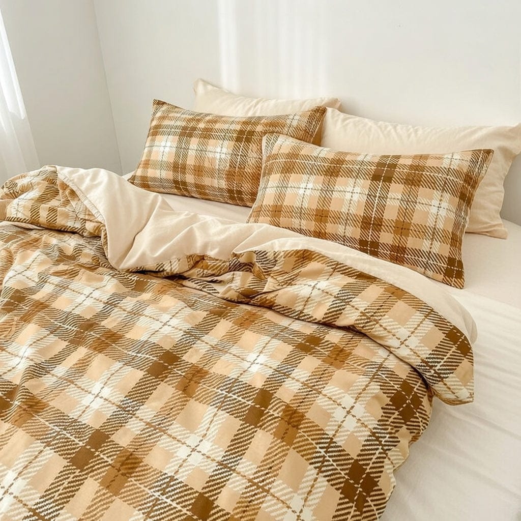 Houssea Housse de Couette Vichy Polyester - Charme et Confort