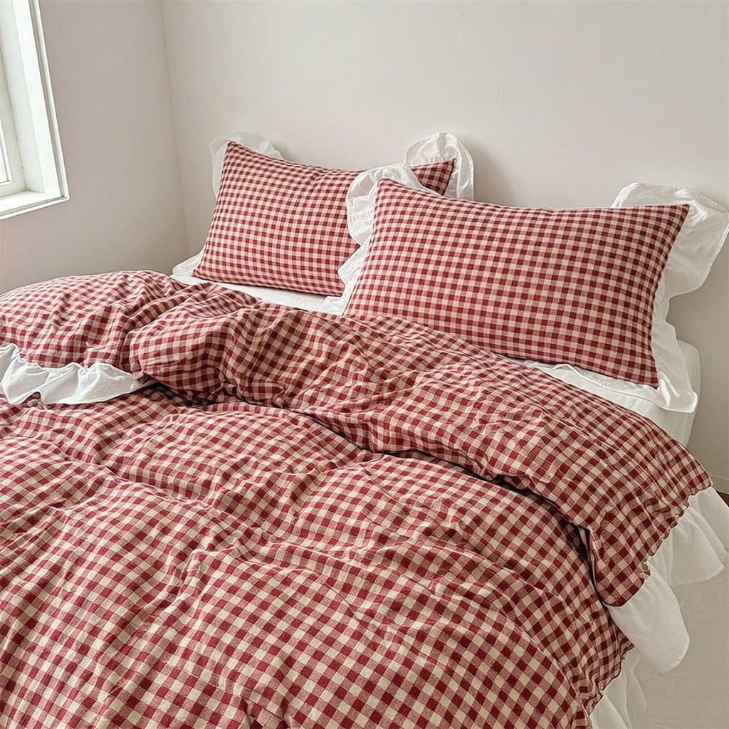 Houssea Housse de Couette Vichy Polyester - Confort et Élégance