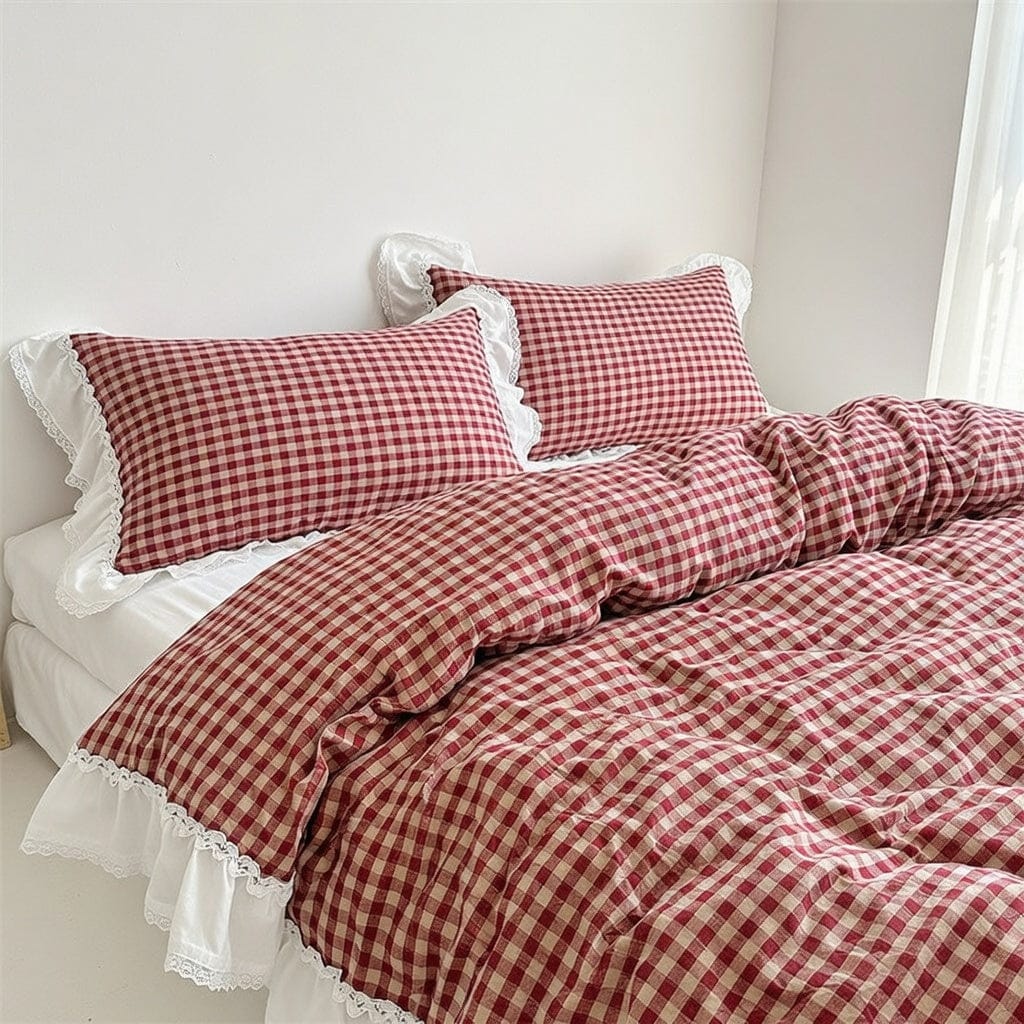 Houssea Housse de Couette Vichy Polyester - Confort et Élégance