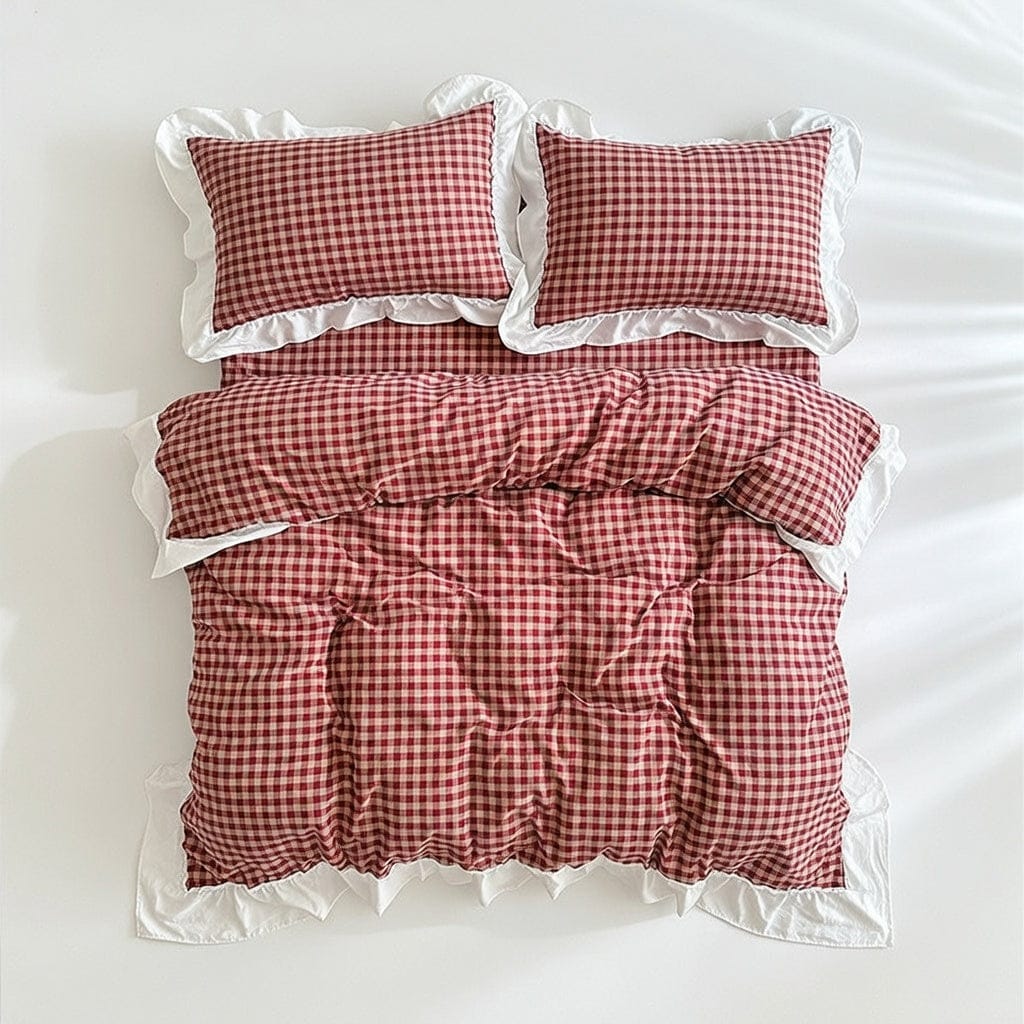 Houssea Housse de Couette Vichy Polyester - Confort et Élégance