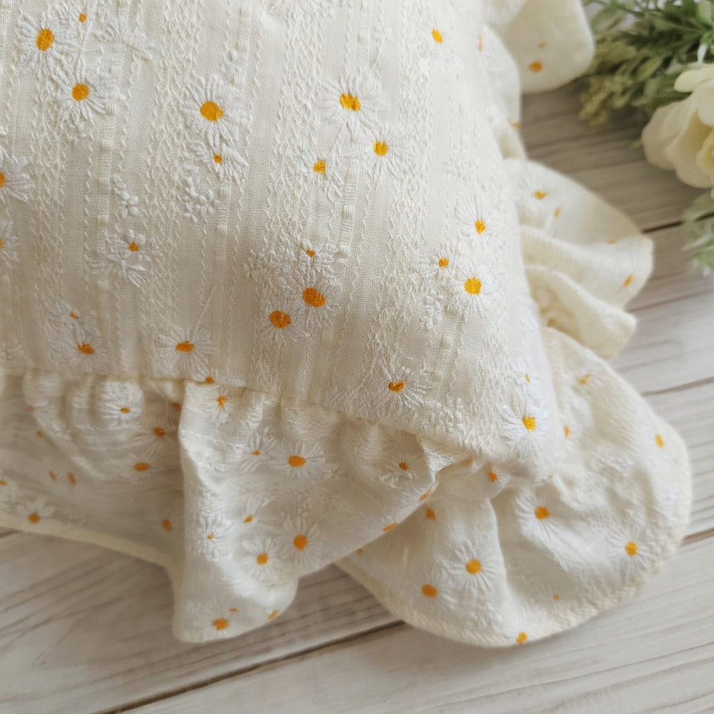 Housse de Coussin Fleuri en Coton Doux et Respirant