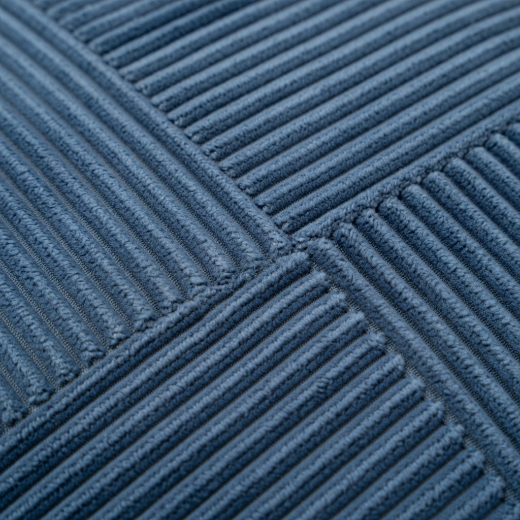 Housse de Coussin Corduroy Rayée Teal