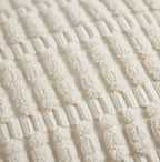 Housse de Coussin Velours Côtelé Beige Boho Premium