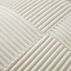 Housse de Coussin Rayée en Velours Côtelé Premium