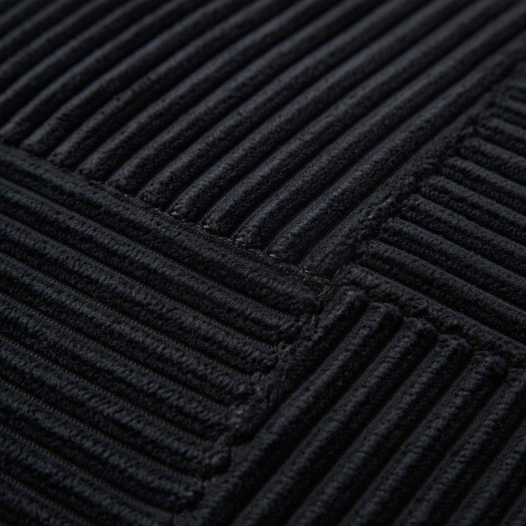 Housse de Coussin Rayée Coton Velours pour Canapé Élégant