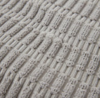 Housse de Coussin Velours Côtelé Douceur Grise