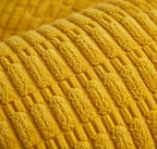 Housse de Coussin Velours Côtelé Jaune Chic