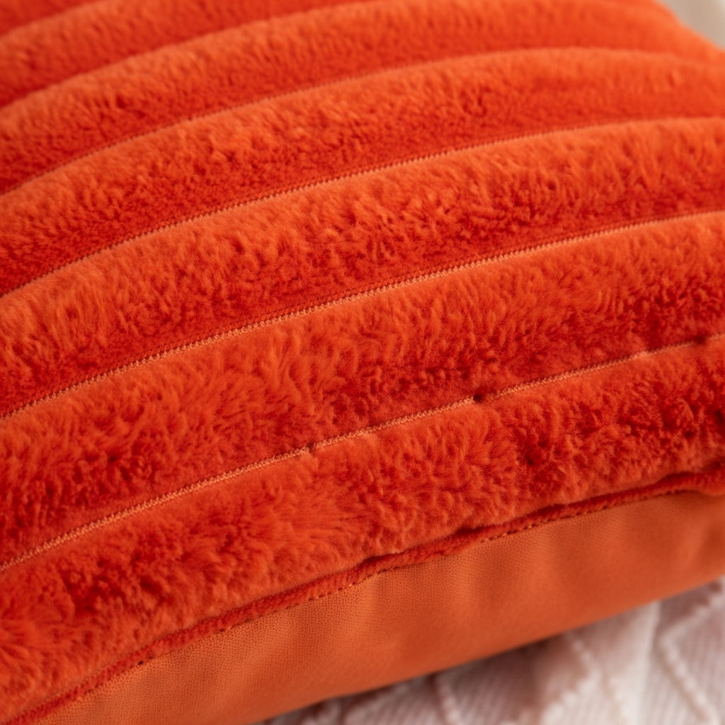 Housse de Coussin Fausse Fourrure Élégante