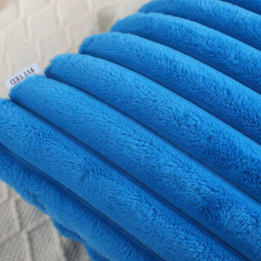 Housse de Coussin Polyester Tricoté Uni