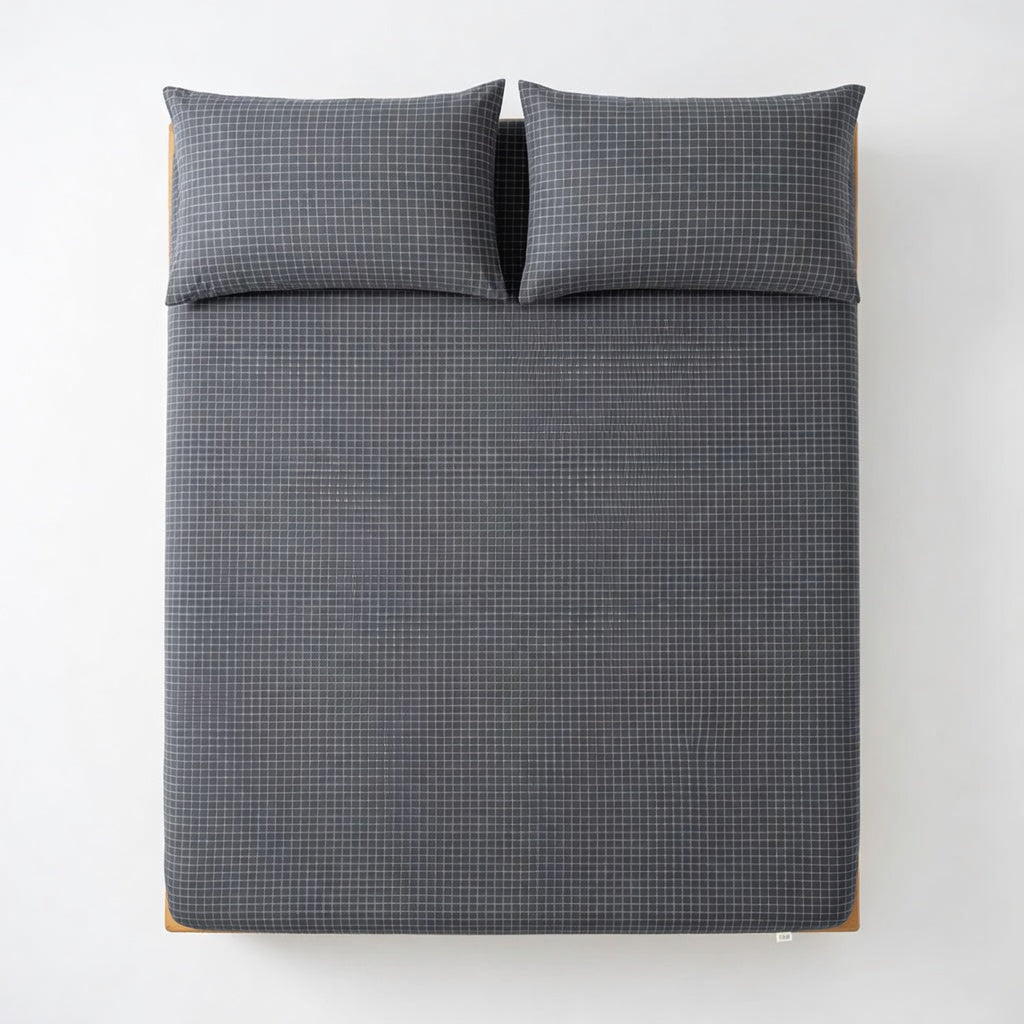 Drap Housse Coton - Rayures Imprimées Confort Absolu