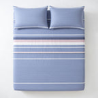Drap Housse Coton Rayé pour Sommeil Doux et Luxueux