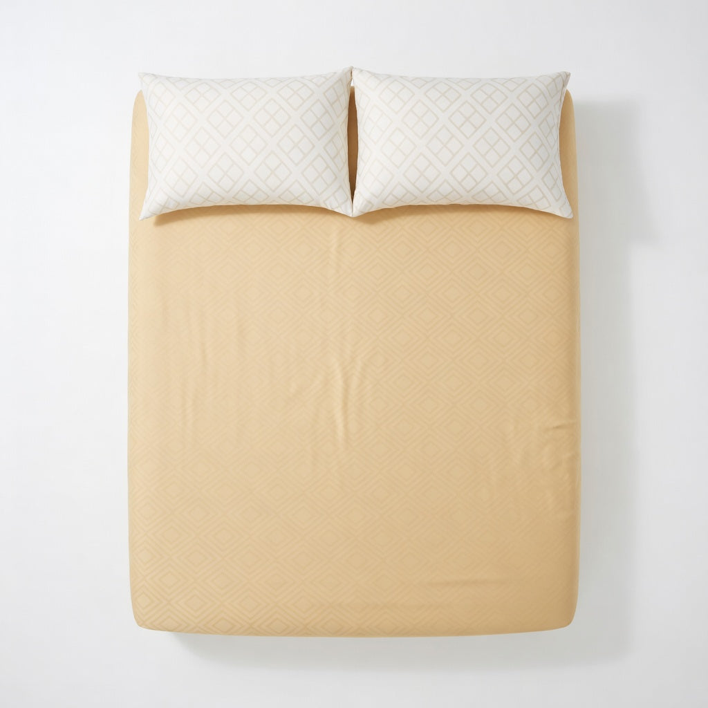 Drap Housse Jaune Uni Premium Coton Polyester