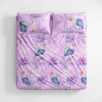 Drap Housse Fleuri Violet Doux et Respirant pour Lit