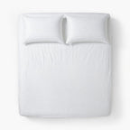 Drap Housse Coton Polyester Blanc Confort Absolu
