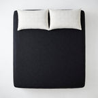 Drap Housse Noir Uni Coton Polyester Confort Absolu