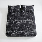 Drap Housse Polyester Motif Géométrique Confort Élégant
