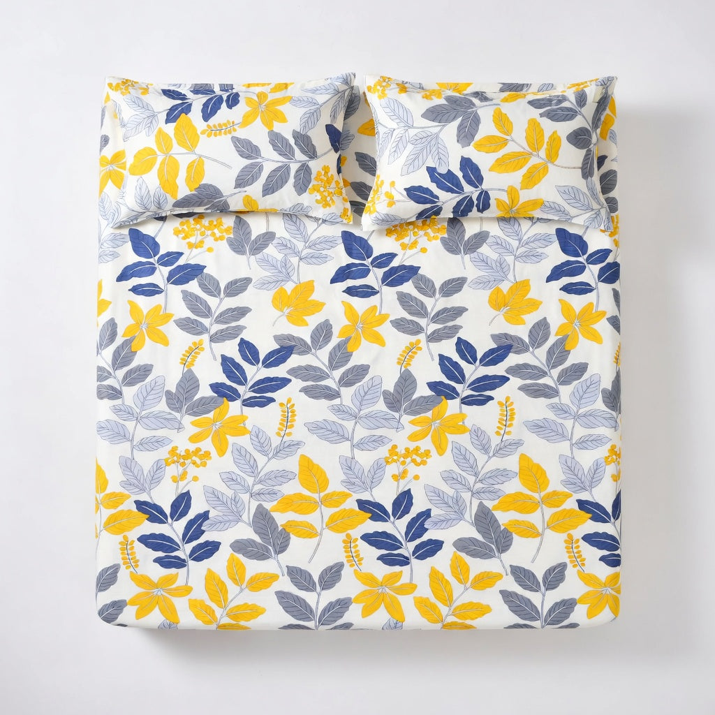 Drap Housse Fleuri Polyester Confort Absolu