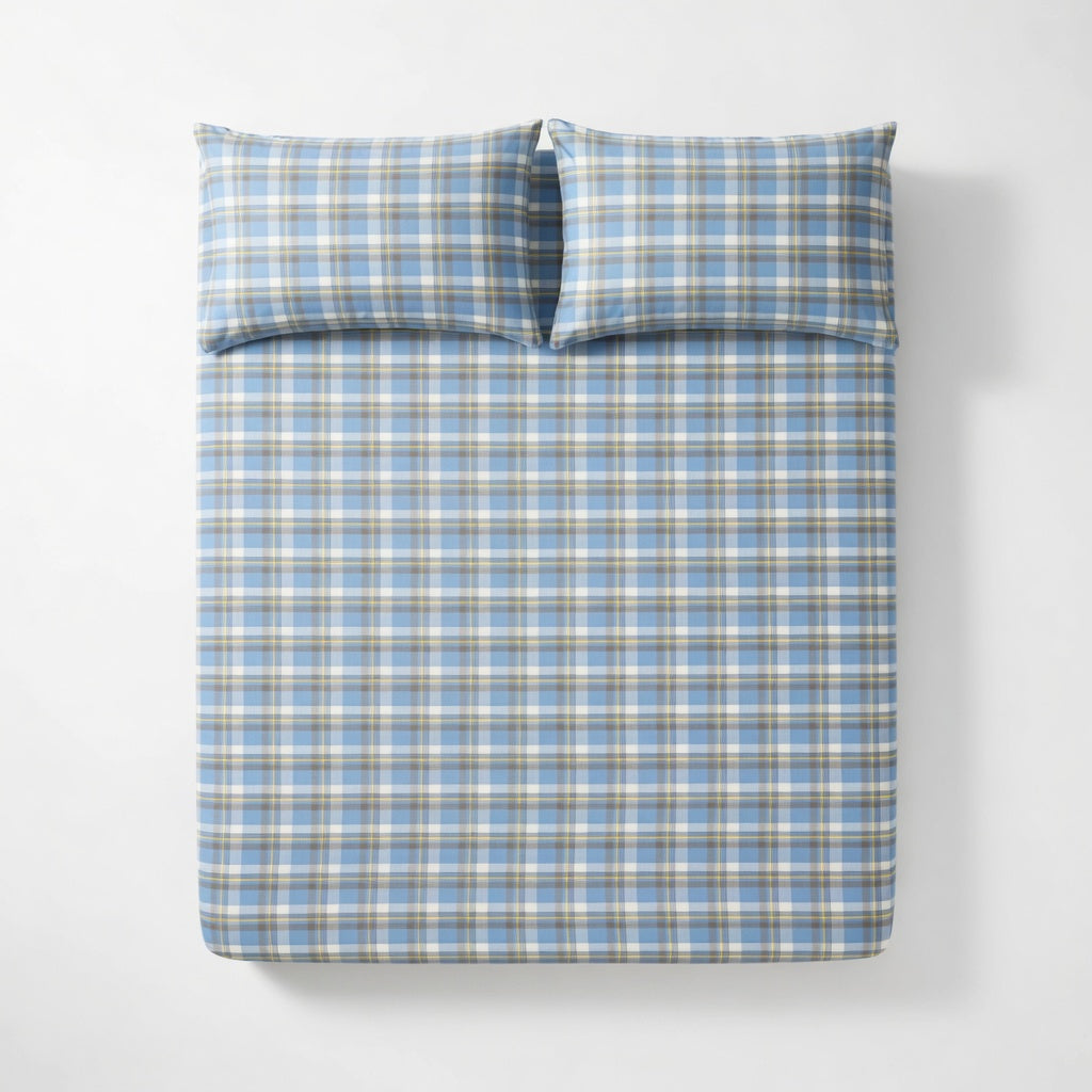 Drap Housse Coton - Rayé Confort Absolu et Durabilité